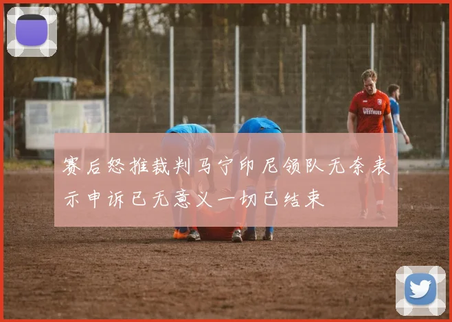 赛后怒推裁判马宁印尼领队无奈表示申诉已无意义一切已结束